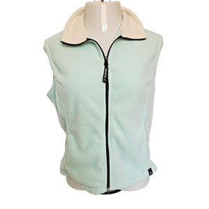 Avalanche Stretchy Mint Green Warm Teddy Bear Vest Jacket Sz L